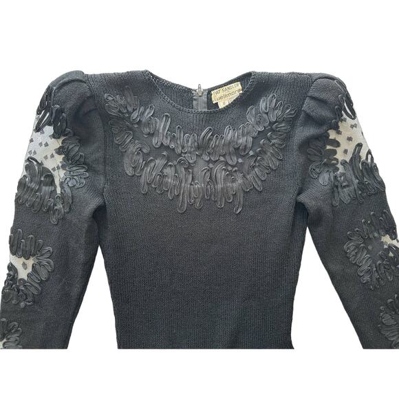 Pat Sandler for Wellmore Black Vintage Dress Size 8 - Picture 4 of 6